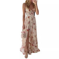 WW | Bedrucktes Strandurlaub Langrock Kleid