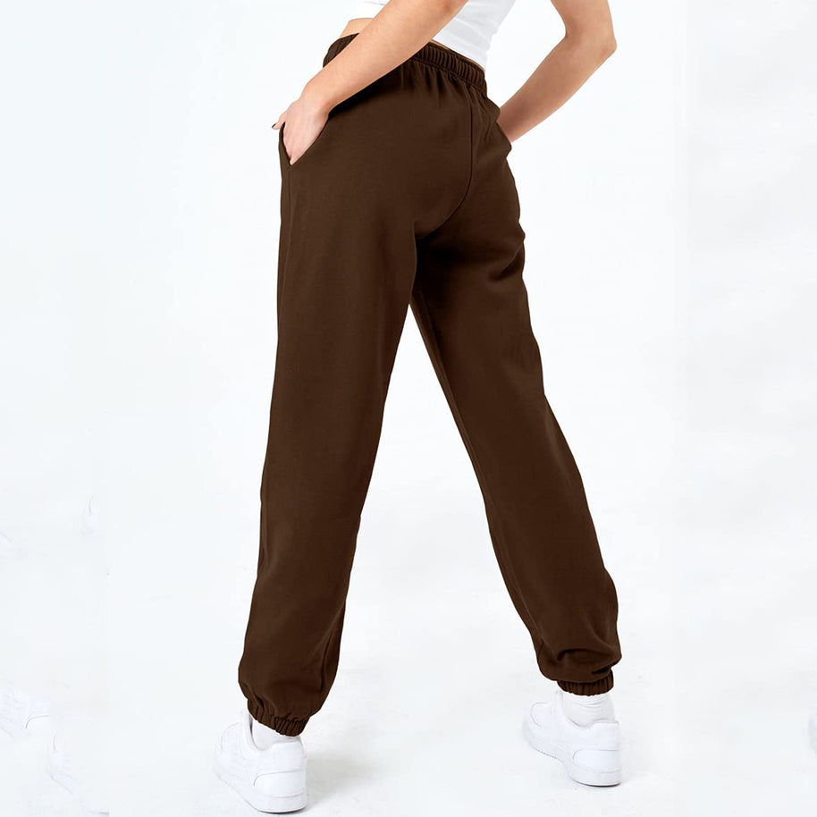Damen Bequeme Freizeit-Hose mit Kordelzug und stilvollem Bündchen WW