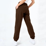 Damen Bequeme Freizeit-Hose mit Kordelzug und stilvollem Bündchen WW