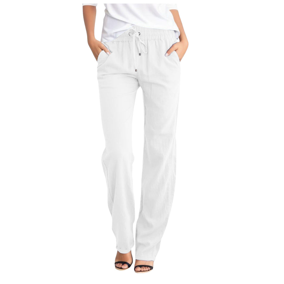 Damen Bequeme Freizeithose mit elastischem Bund und praktischen Seitentaschen WW