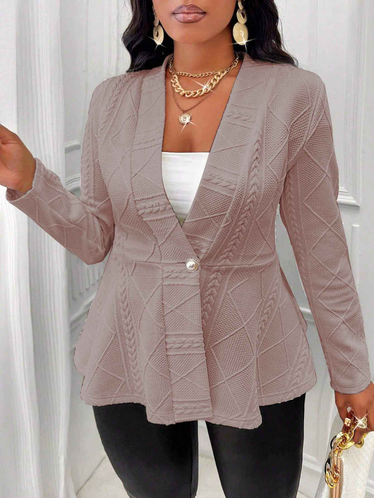 Damen Elegant geschnittene Blazerjacke mit strukturiertem Design WW