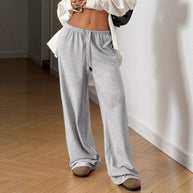 Damen Bequeme und lässige Freizeithose mit hohem Bund und weitem Schnitt WW