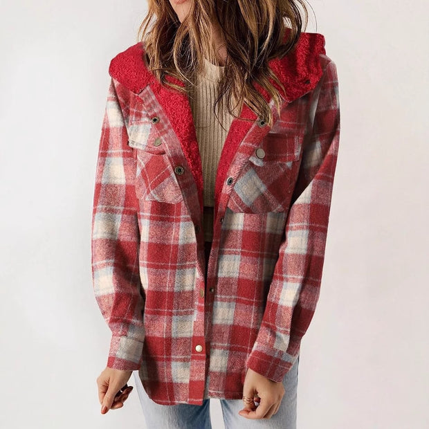 Damen Flanelljacke mit Fleecefutter WW