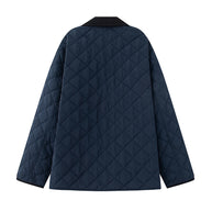 Damen Steppjacke aus weichem Material mit kontrastierendem Kragen und praktischen Taschen WW