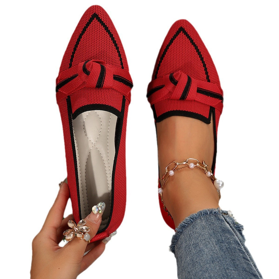 Damen Slip-On Mokassins mit elegantem Knoten-Detail WW