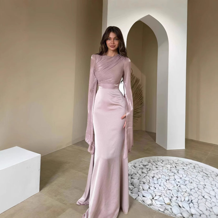 Damen Abendkleid mit eleganter Drapierung WW
