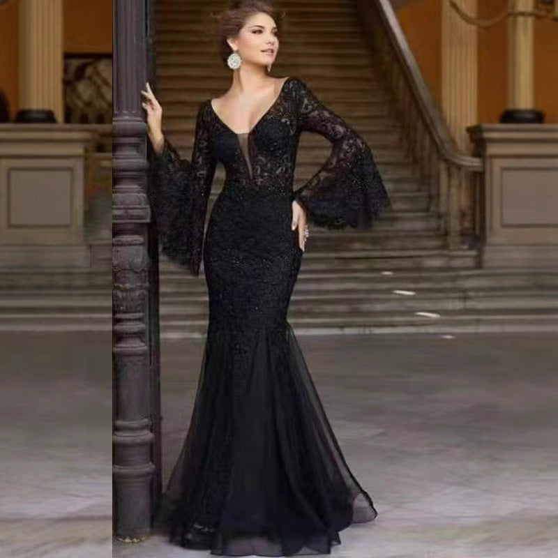 WW | Vintage Party Lange Meerjungfrau Rock Kleid