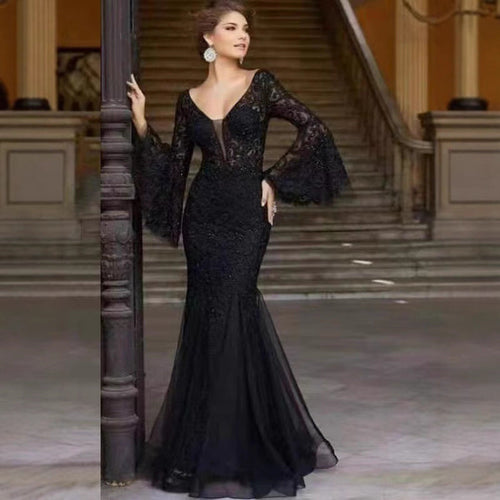 WW | Vintage Party Lange Meerjungfrau Rock Kleid