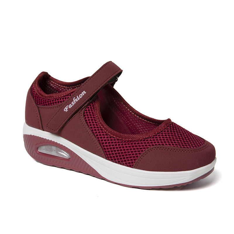 Damen Sportliche Sneaker mit verstellbarem Klettverschluss und atmungsaktivem Obermaterial WW