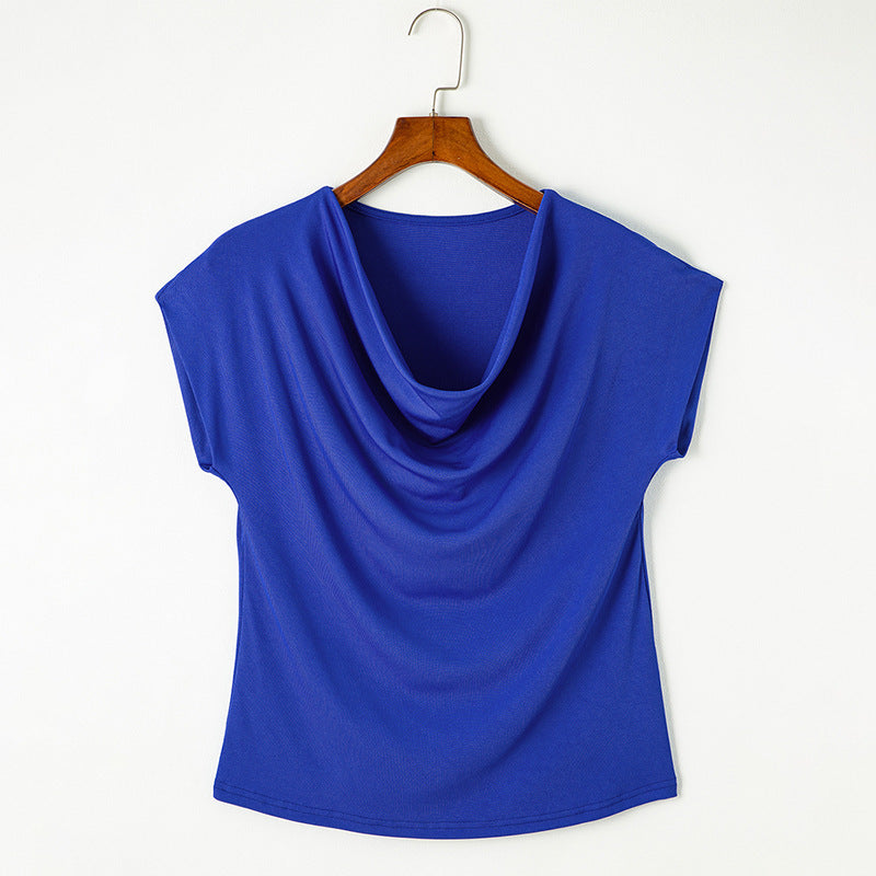 Damen Top mit tiefem Ausschnitt und fließendem Stoff WW