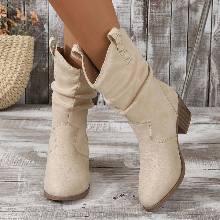 W&W Mode | Vintage-Stiefel Mit Klobigem Absatz