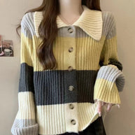 Damen Strickjacke mit breitem Rippdesign und oversized Schnitt WW