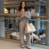 Damen Strickanzug mit Reißverschluss WW