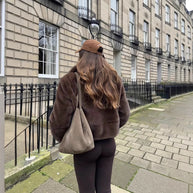 Damen stilvolle Kunstfelljacke mit modischem Revers WW