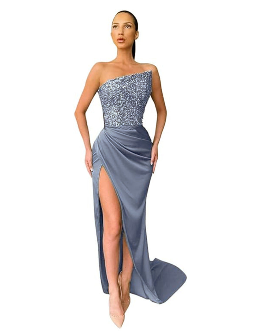 W&W Mode | Elegantes mittellanges Abendkleid