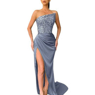 WW | Elegantes mittellanges Abendkleid