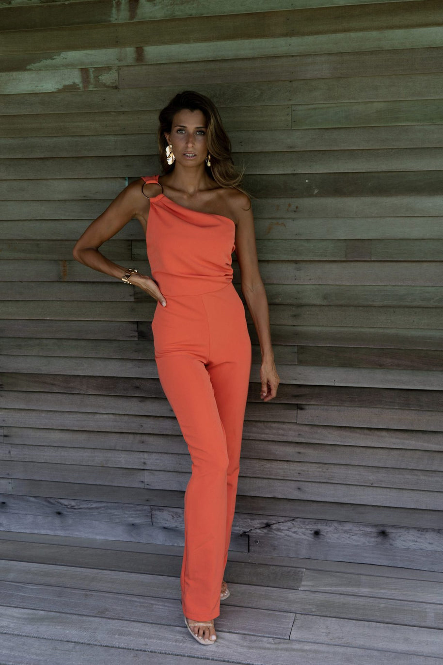 Damen Stylish Jumpsuit mit asymmetrischem Schnitt und eleganten Details WW