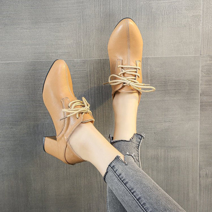 Damen Schnürschuhe mit Blockabsatz und modischem Design W&W Mode
