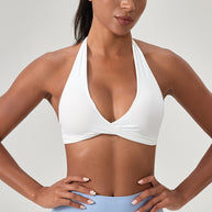 Damen Sportlicher Triangel-Bikini Oberteil mit verstellbaren Trägern und nahtlosem Design WW