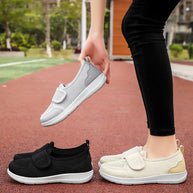 Damen Bequeme und atmungsaktive Slip-On Schuhe mit Klettverschluss WW