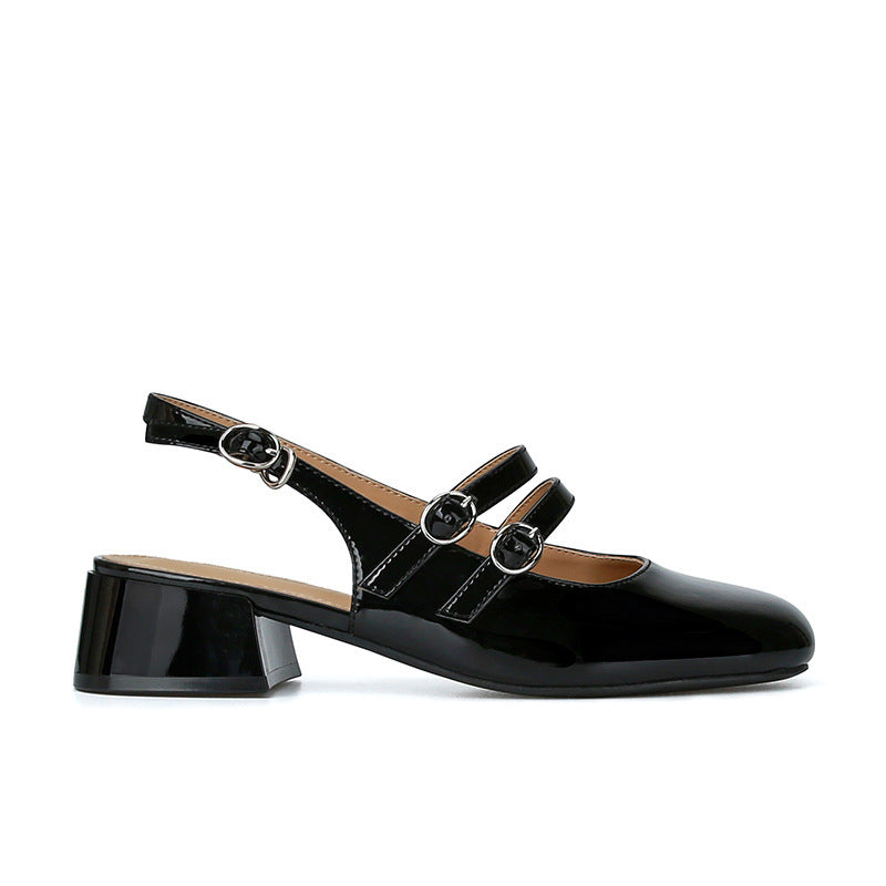 Damen Slingback Blockabsatz Mules mit dekorativem Bogen WW