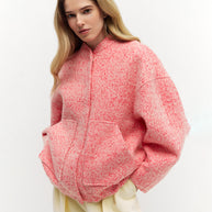 Damen sportliche Oversize-Jacke mit eleganten Knopfdetails und lässigem Schnitt WW