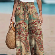 Damen Weite Hose mit Paisleymuster WW