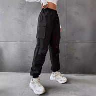 Damen Cargo-Hose mit elastischem Bund und praktischen Taschen WW