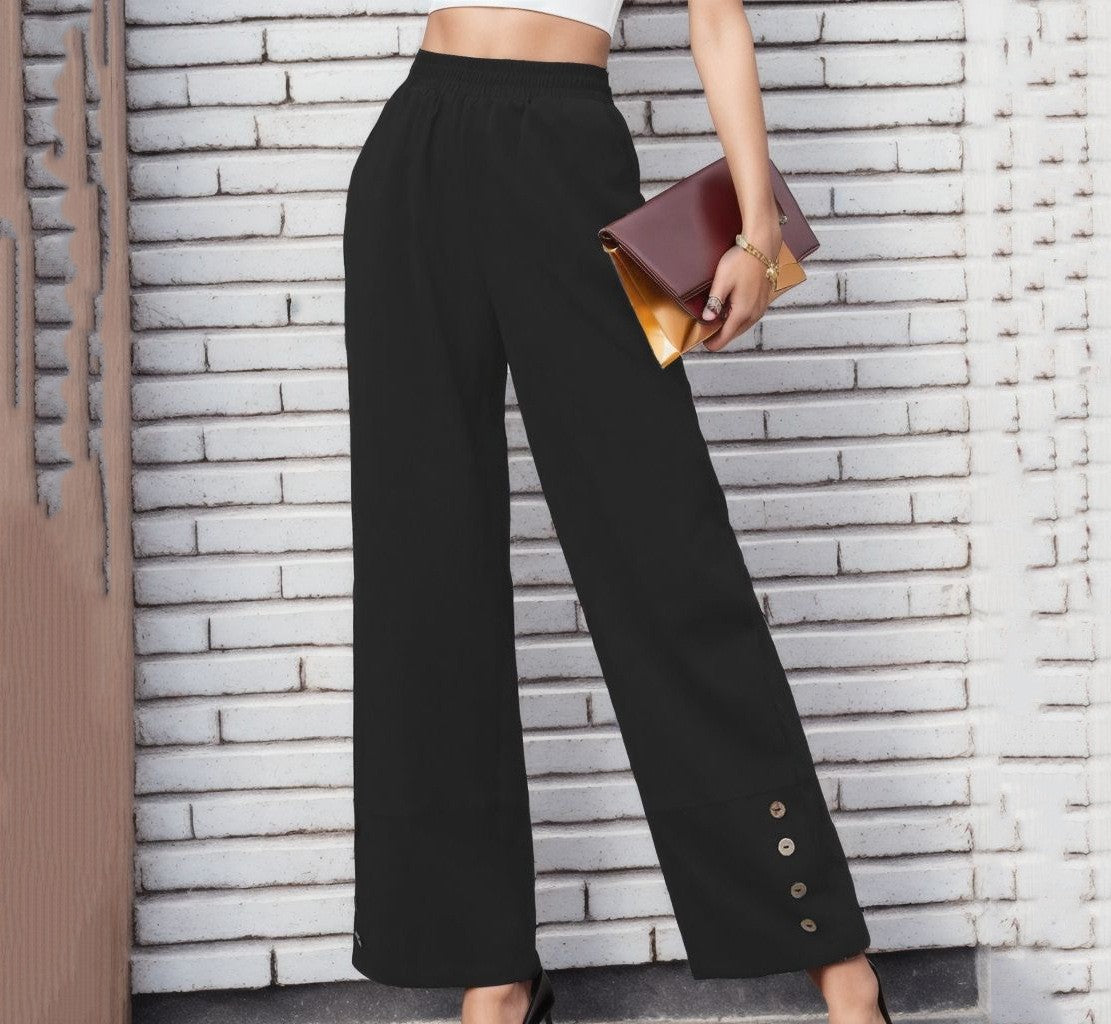 Damen Weite Culotte mit modischen Knopfdetails WW