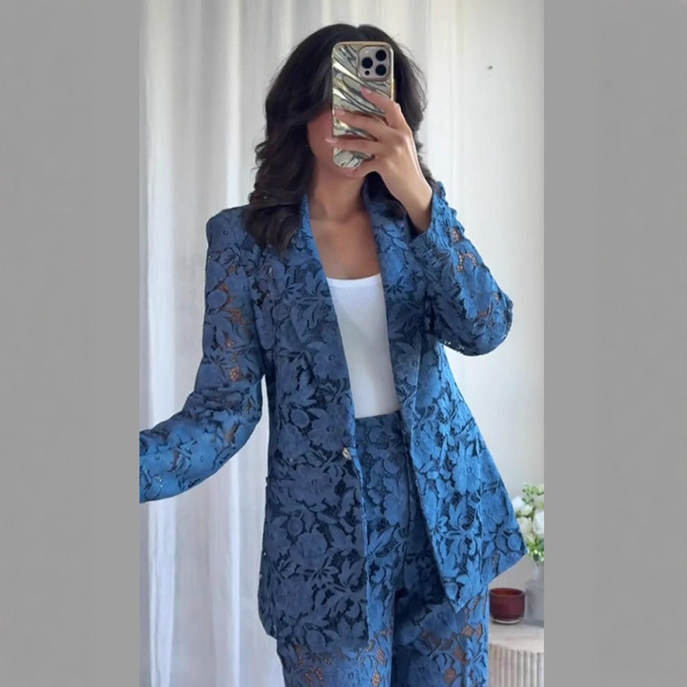 Damen Spitzenanzug Set WW