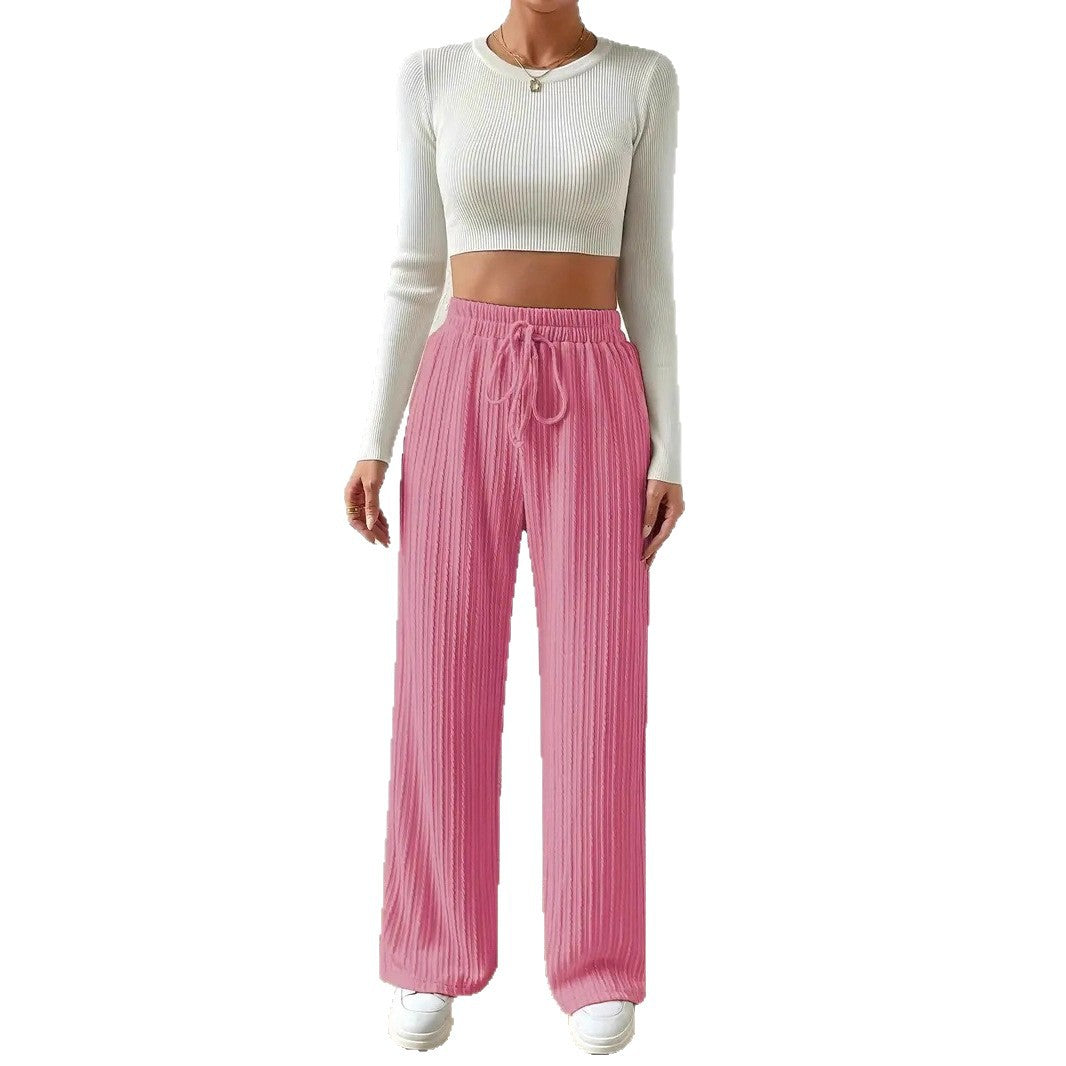 Damen Bequeme Stoffhose mit strukturierter Oberfläche WW
