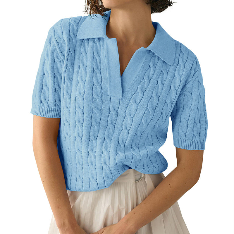 WW | Polo-Kragen Twist Strickpullover
