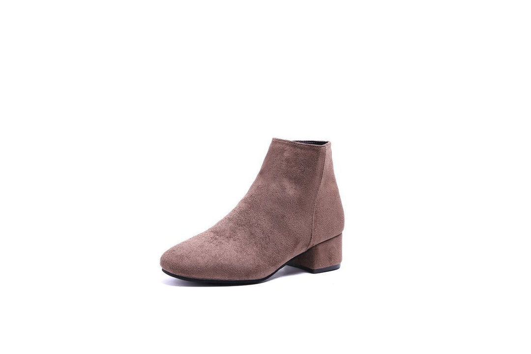 Damen Ankle-Boots mit modernem, minimalistischem Design und komfortablem Blockabsatz W&W Mode
