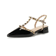 Damen Slingback Pumps mit dekorativen Nieten und komfortablem Blockabsatz WW