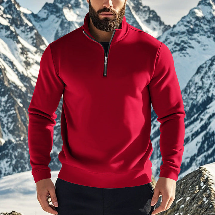 W&W Mode | Bequemer Fleecehalbzipper Für Männer