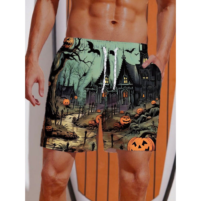 Herren Grafik Psychedelischer Druck Badehose WW