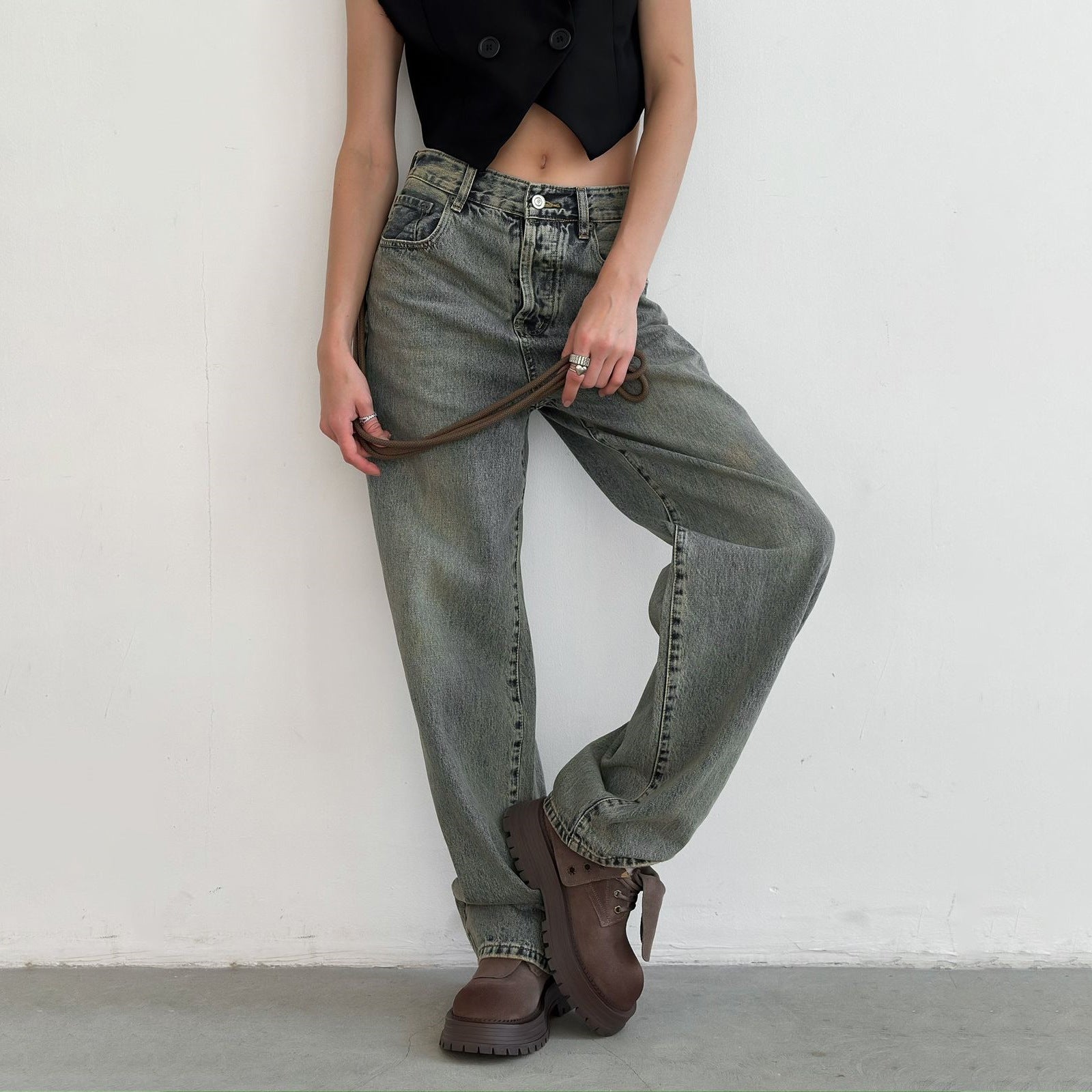 Damen Relaxed Fit Jeans mit lässigem Schnitt und hochwertigen Materialien WW