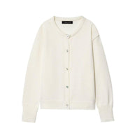 Damen bequeme Strickjacke mit Knopfverschluss und lässigem Schnitt WW