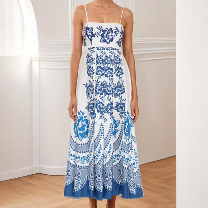 Damen Maxi-Kleid mit elegantem floralen Design und schwingendem Rock W&W Mode