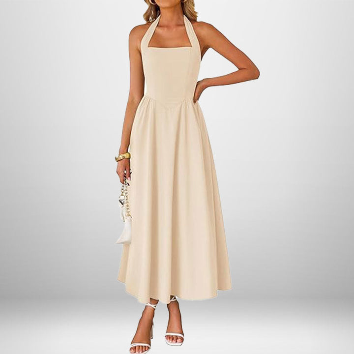 Damen Maxi-Kleid mit raffiniertem Trägerdesign und elegantem Schnitt W&W Mode
