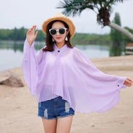 Damen Luftiger Chiffon-Kimono mit weit ausgestellten Ärmeln WW