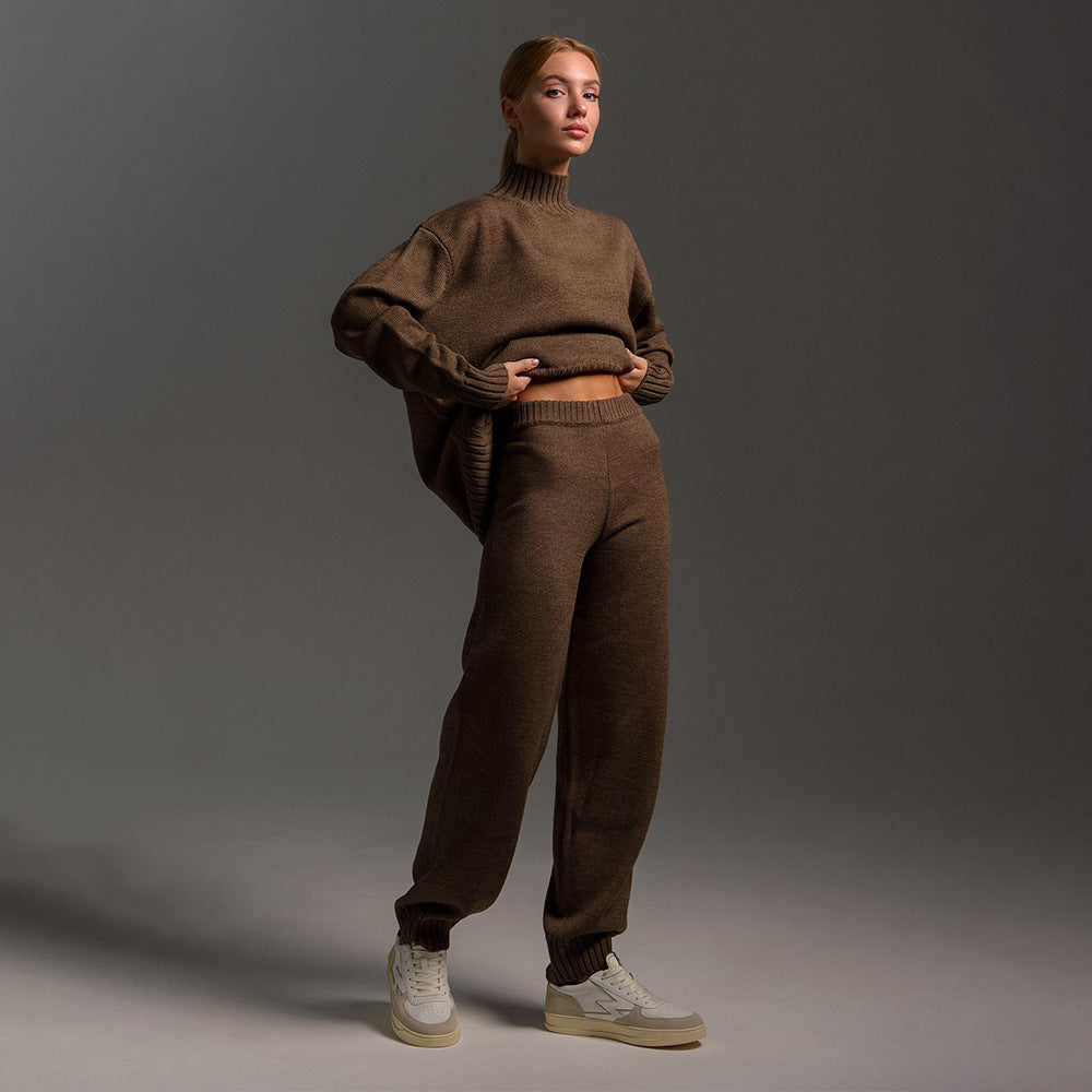 Damen Steckpullover und lässige Freizeithose Set WW