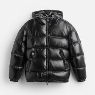 Damen Steppjacke mit glänzender Oberfläche und verstellbarem Kapuzenbereich WW