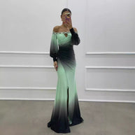 WW | Partykleid mit Camisole und positioniertem Schlitz in großer A-Linie