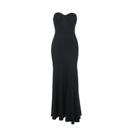 Damen Elegantes trägerloses Maxikleid mit fließendem Schnitt und kurvenbetontem Design W&W