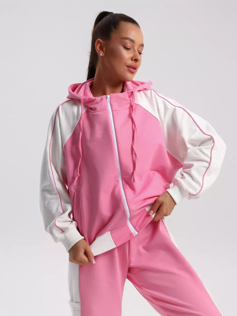 Damen Sportliches und gemütliches Kapuzenjacken-Set WW
