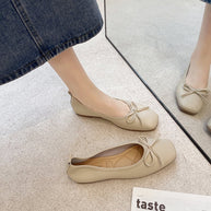 Damen Ballerinas mit elegantem Schleifen-Detail und hochwertigem Leder W&W