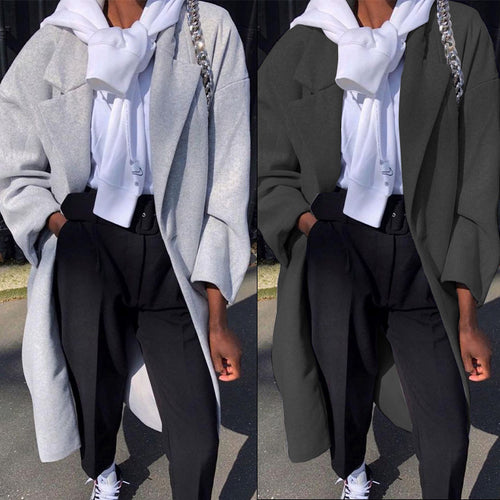 Damen Oversized Mantel im eleganten Design WW