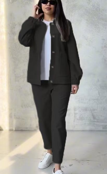 Damen Sportliche Freizeitjacke und bequeme Hose Set WW