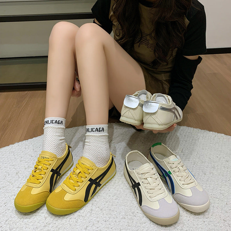 Damen Sportliche Sneakers im Retro-Design mit kontrastierenden Farbakzenten WW